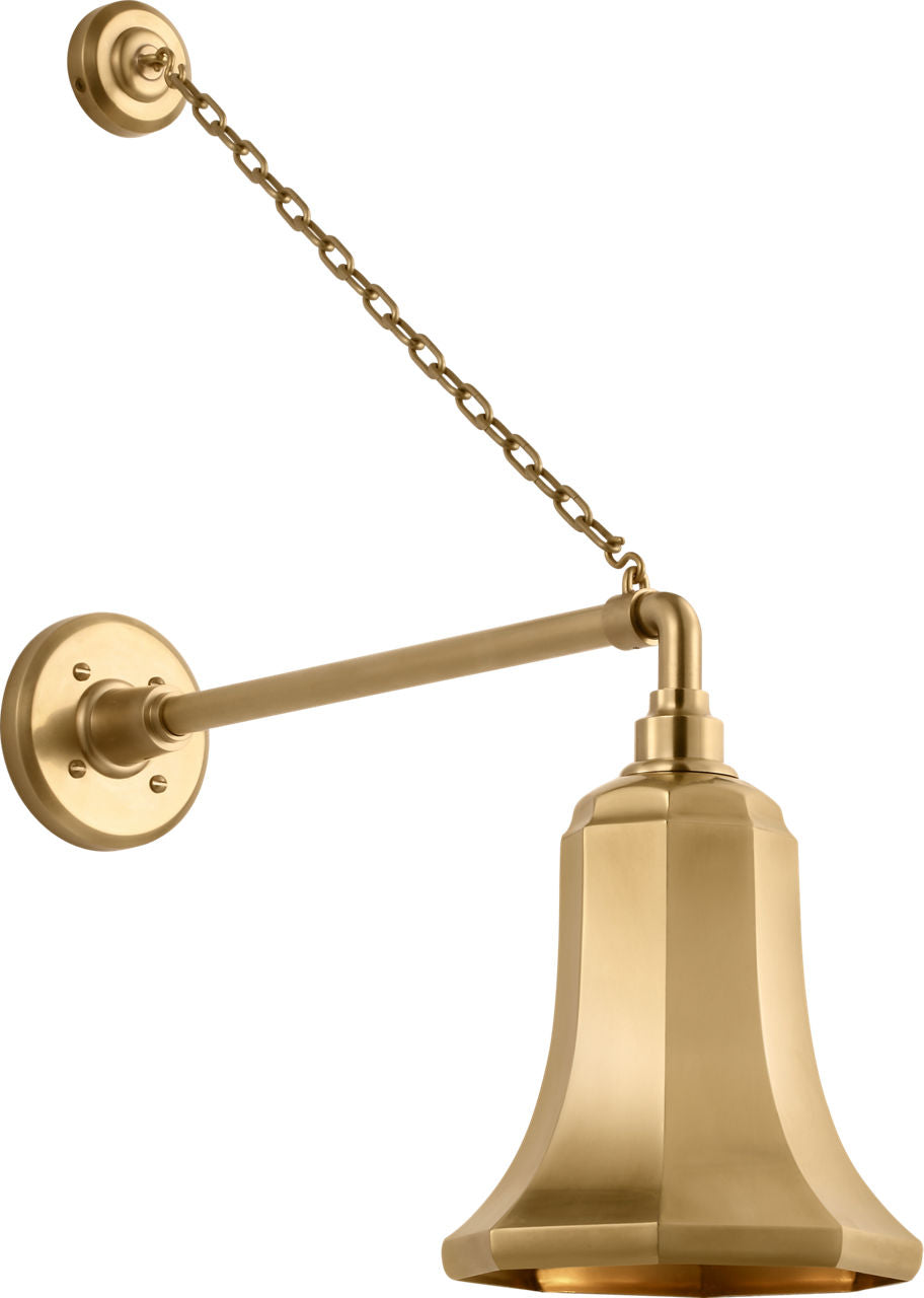 Academy 17.5" Anchored Mack Barn Light | Hand-Rubbed Antique Brass | 7.5 | 7.5" Hand-Rubbed Antique Brass Savannah Shade