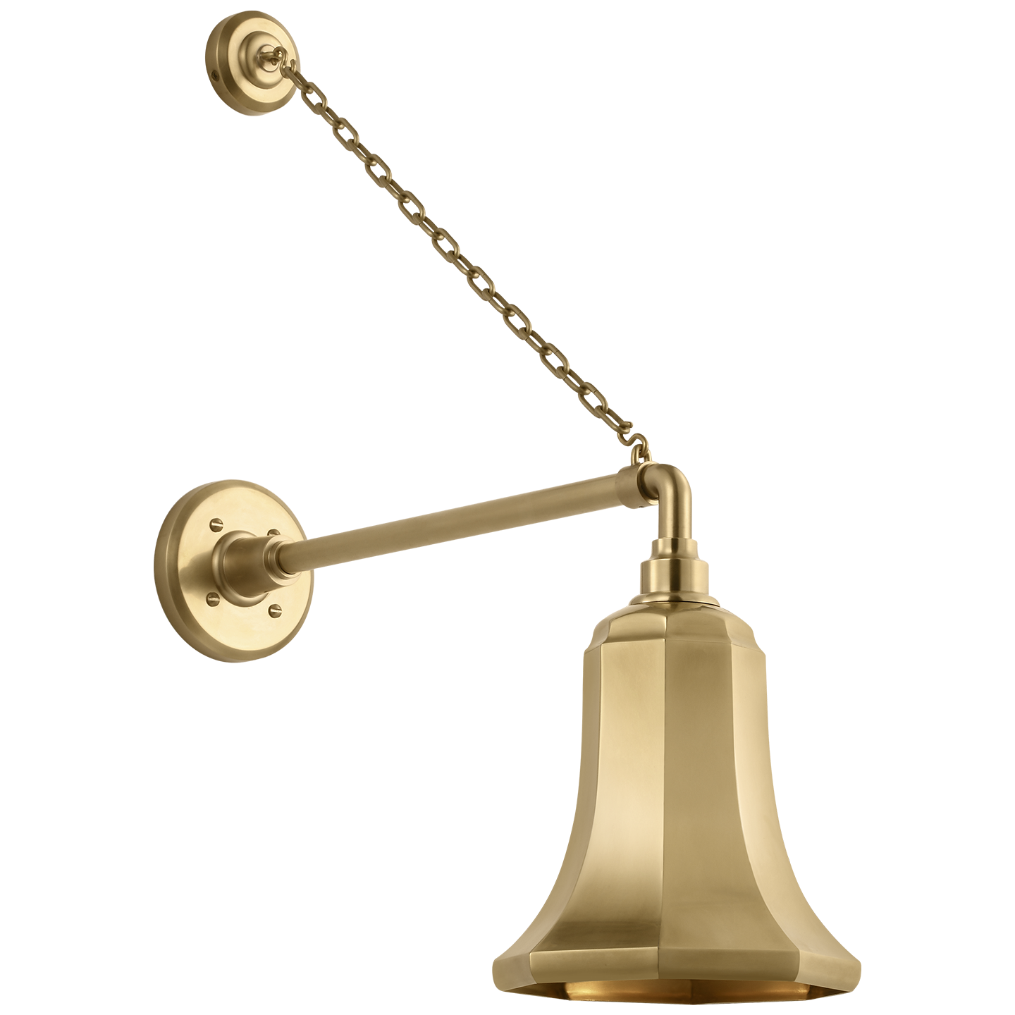 Academy 17.5" Anchored Mack Barn Light | Hand-Rubbed Antique Brass | 7.5 | 7.5" Hand-Rubbed Antique Brass Savannah Shade
