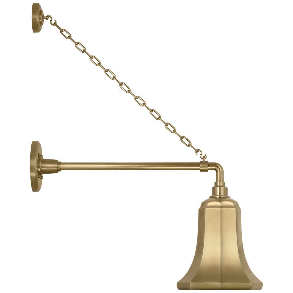 Academy 17.5" Anchored Mack Barn Light | Hand-Rubbed Antique Brass | 7.5 | 7.5" Hand-Rubbed Antique Brass Savannah Shade