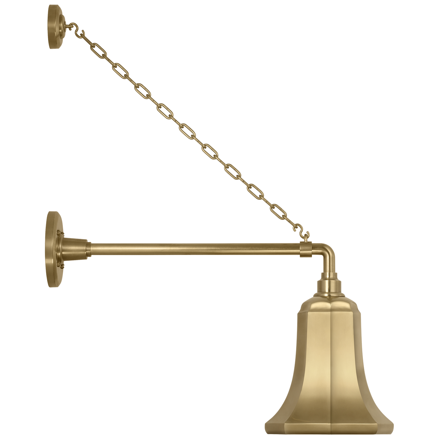 Academy 17.5" Anchored Mack Barn Light | Hand-Rubbed Antique Brass | 7.5 | 7.5" Hand-Rubbed Antique Brass Savannah Shade