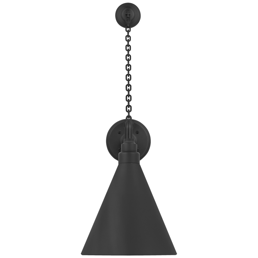 Academy 17.5" Anchored Mack Barn Light | Matte Black | 9 | 9" Matte Black Conical Savannah Shade