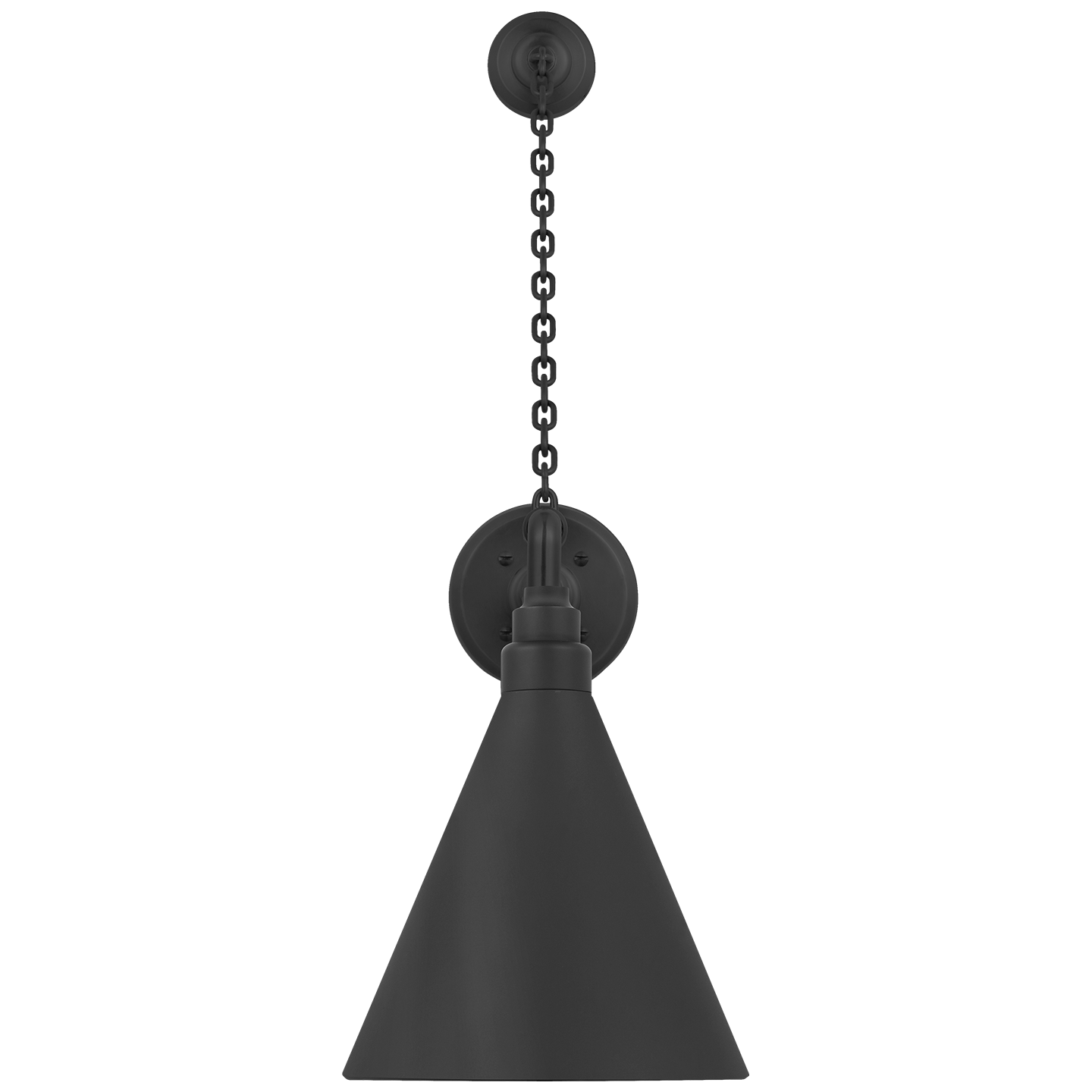 Academy 17.5" Anchored Mack Barn Light | Matte Black | 9 | 9" Matte Black Conical Savannah Shade