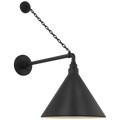 Academy 17.5" Anchored Mack Barn Light | Matte Black | 12.5 | 12.5" Matte Black Conical Savannah Shade