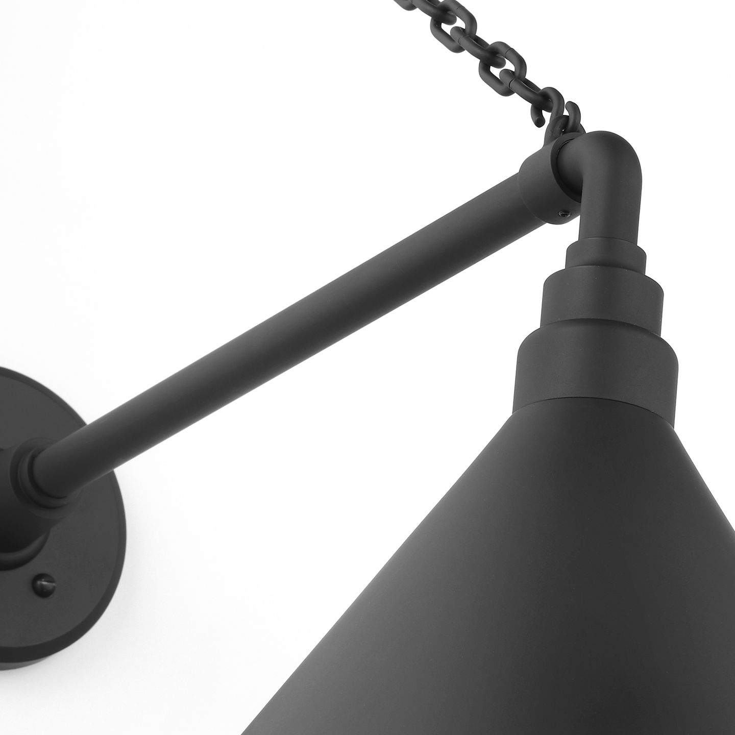 Academy 17.5" Anchored Mack Barn Light | Matte Black | 12.5 | 12.5" Matte Black Conical Savannah Shade