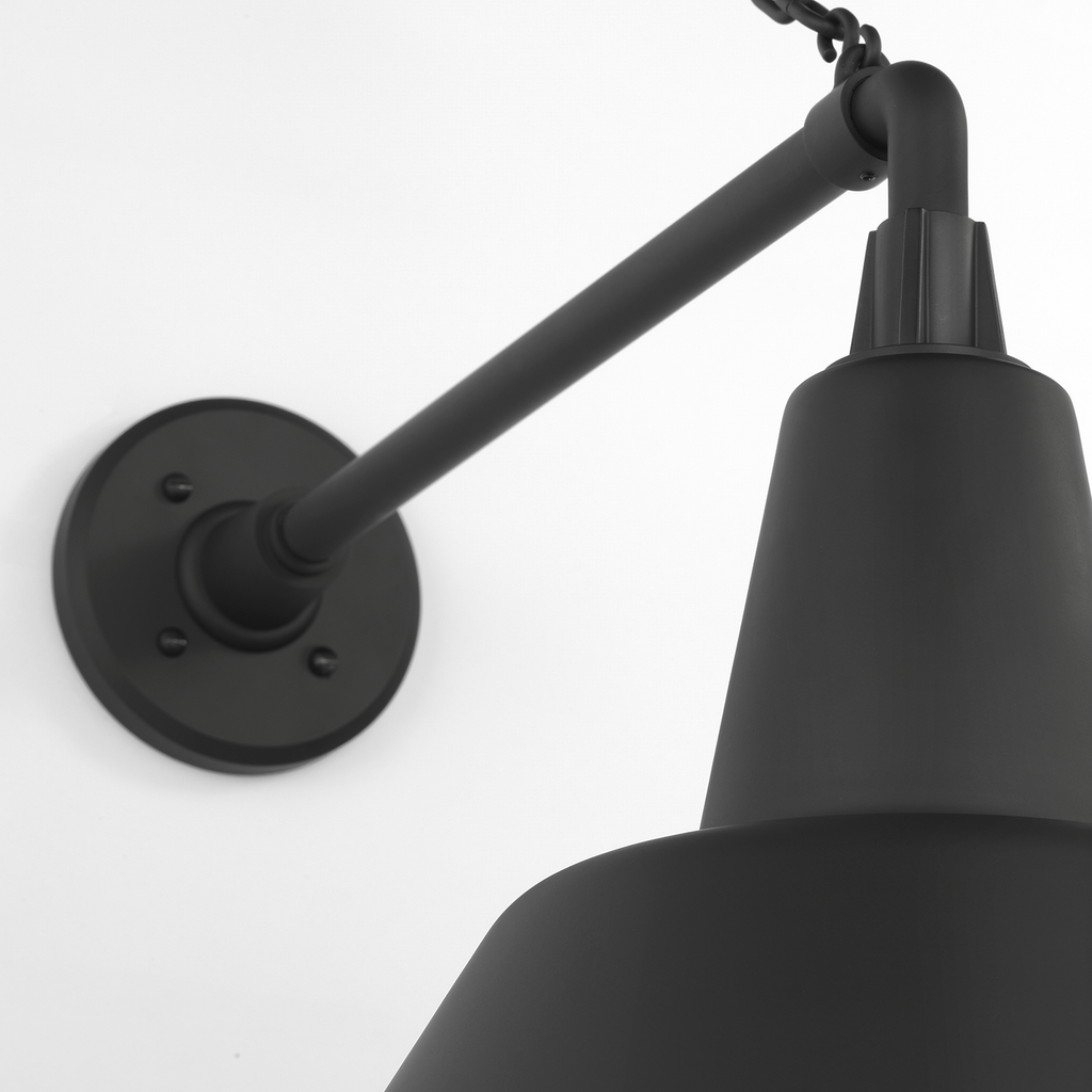 Academy 17.5" Anchored Mack Barn Light | Matte Black | 12.5 | 12.5" Matte Black Bowers Shade
