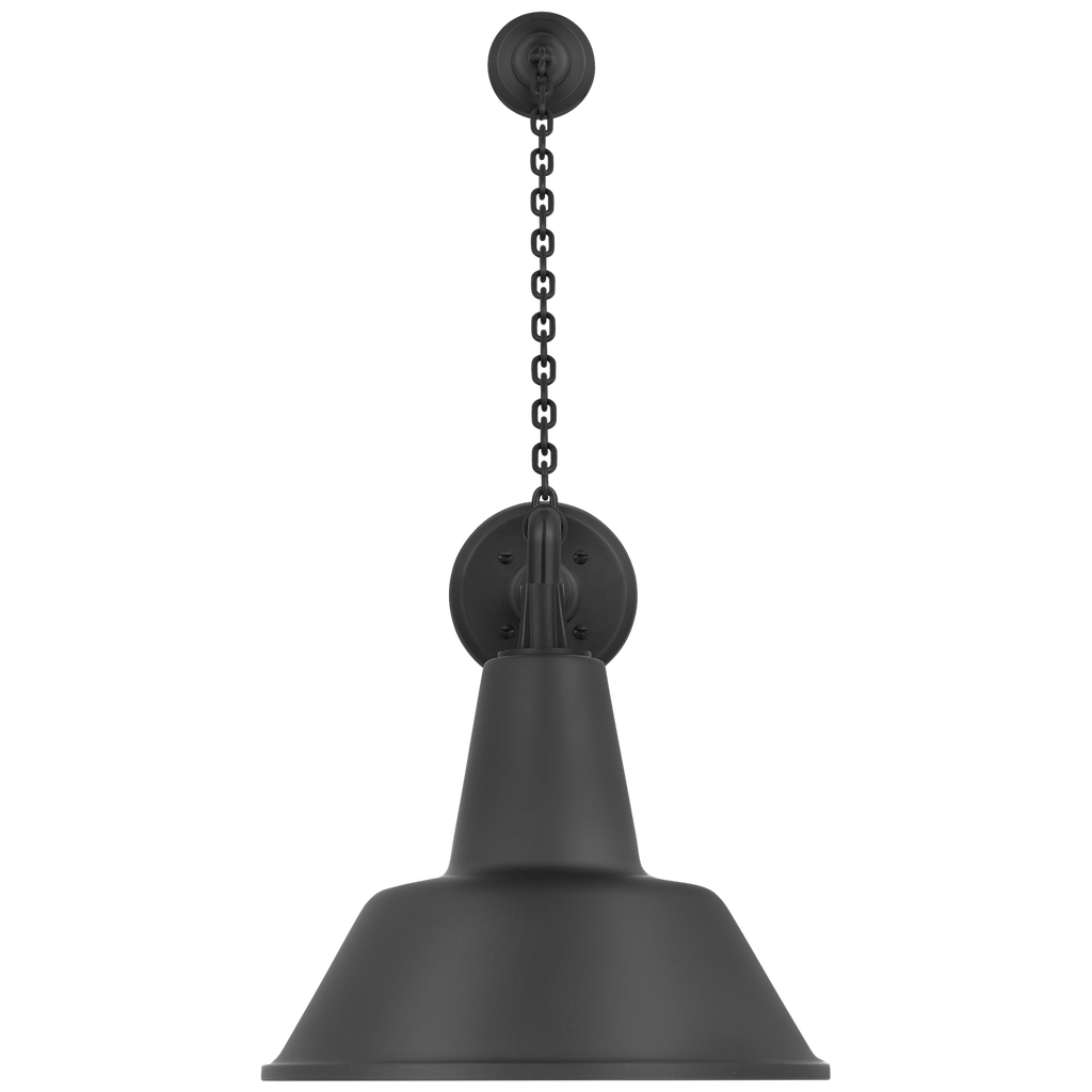 Academy 17.5" Anchored Mack Barn Light | Matte Black | 12.5 | 12.5" Matte Black Bowers Shade