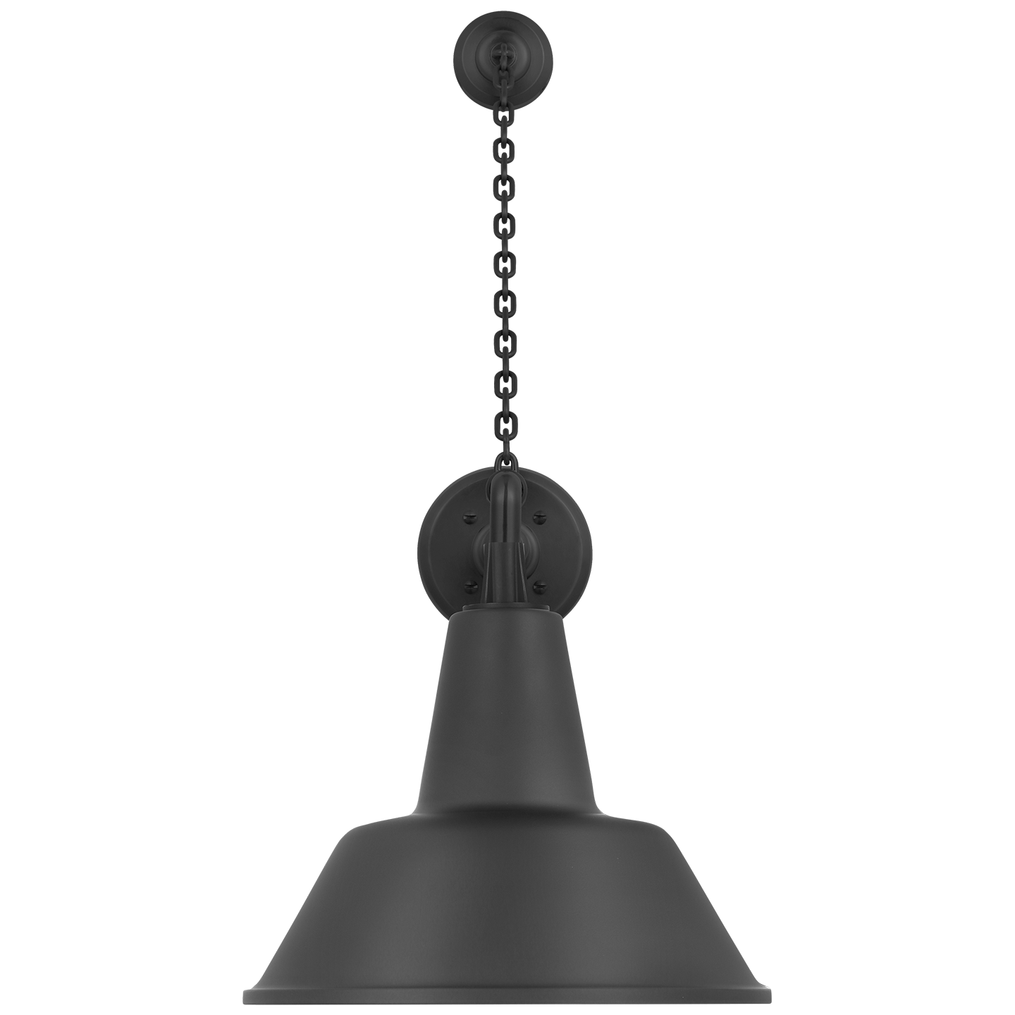 Academy 17.5" Anchored Mack Barn Light | Matte Black | 12.5 | 12.5" Matte Black Bowers Shade