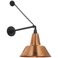 Academy 17.5" Anchored Mack Barn Light | Matte Black | 12.5 | 12.5" Soft Copper Bowers Shade