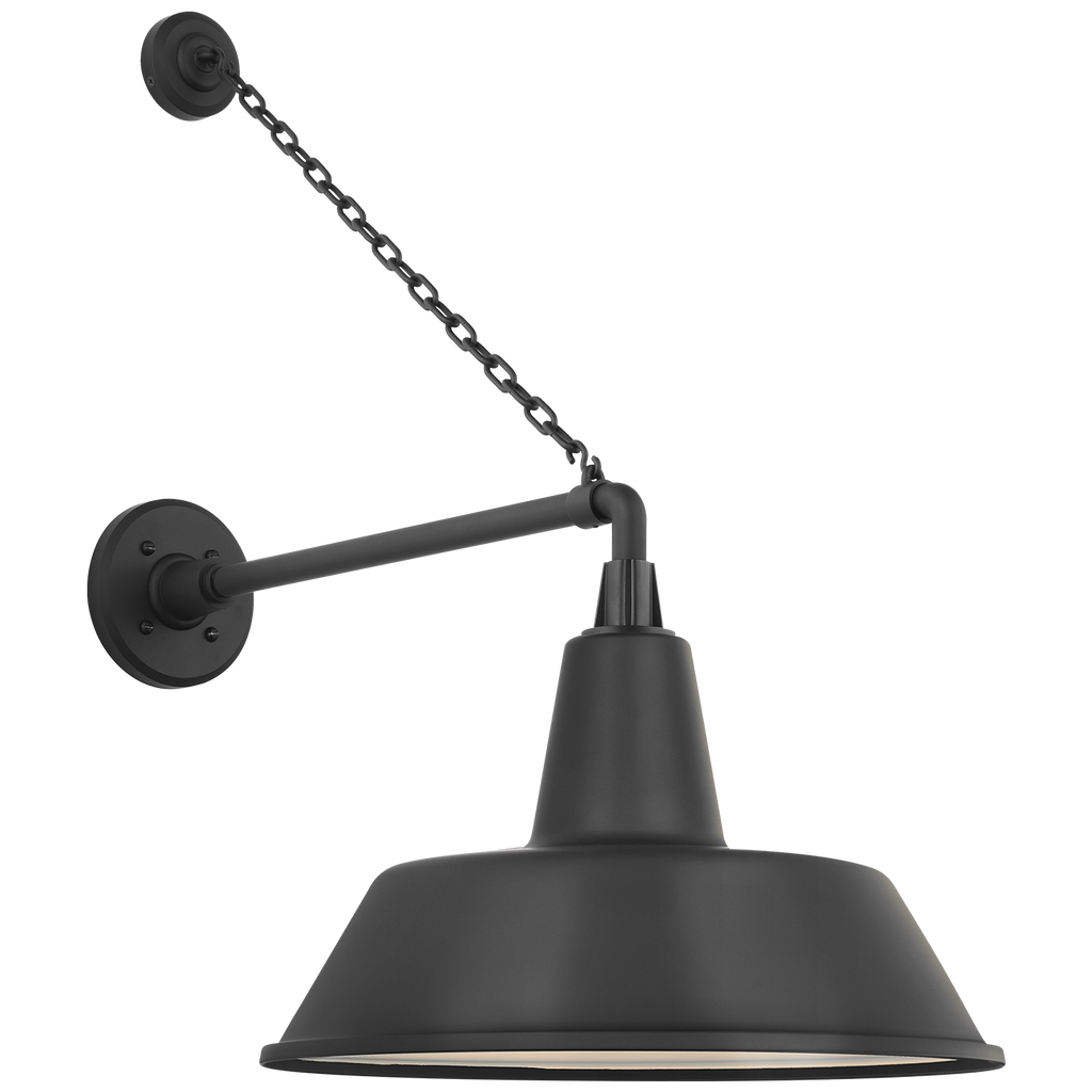 Academy 17.5" Anchored Mack Barn Light | Matte Black | 16 | 16" Matte Black Bowers Shade