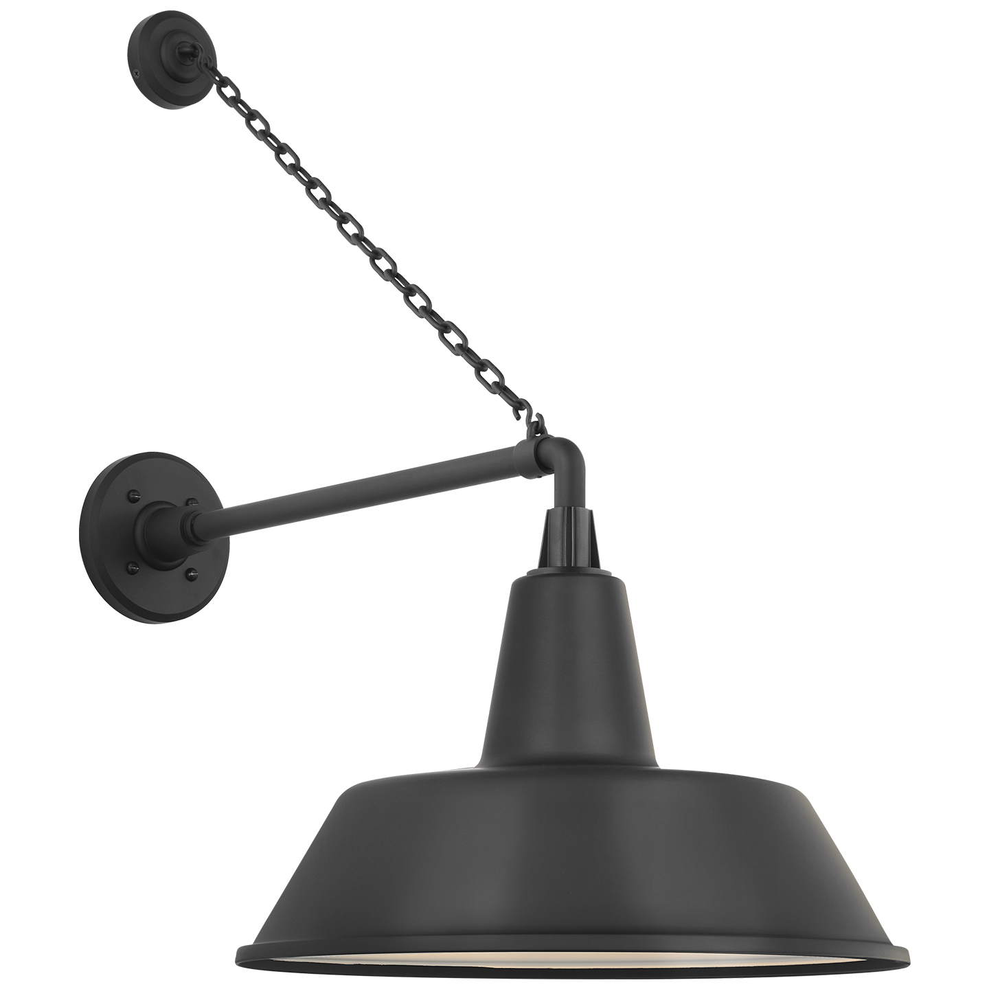 Academy 17.5" Anchored Mack Barn Light | Matte Black | 16 | 16" Matte Black Bowers Shade