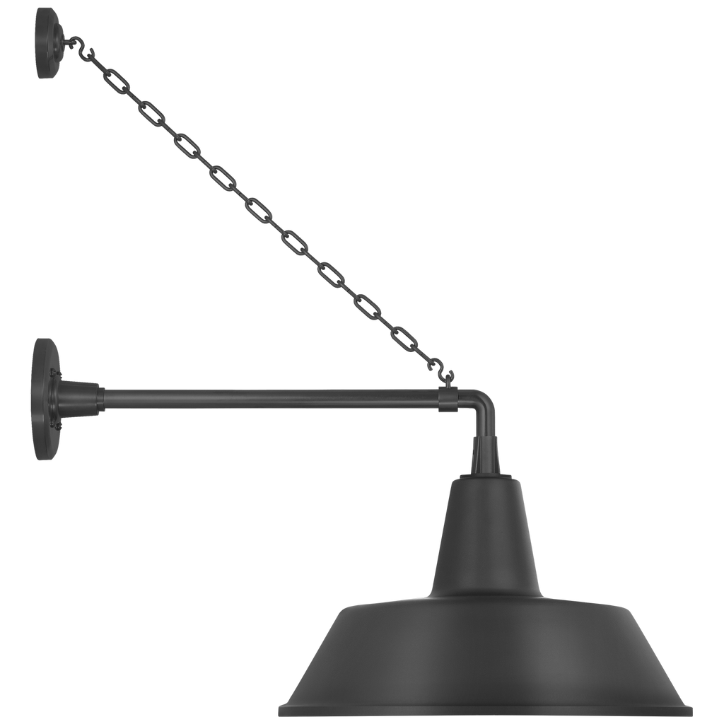 Academy 17.5" Anchored Mack Barn Light | Matte Black | 16 | 16" Matte Black Bowers Shade