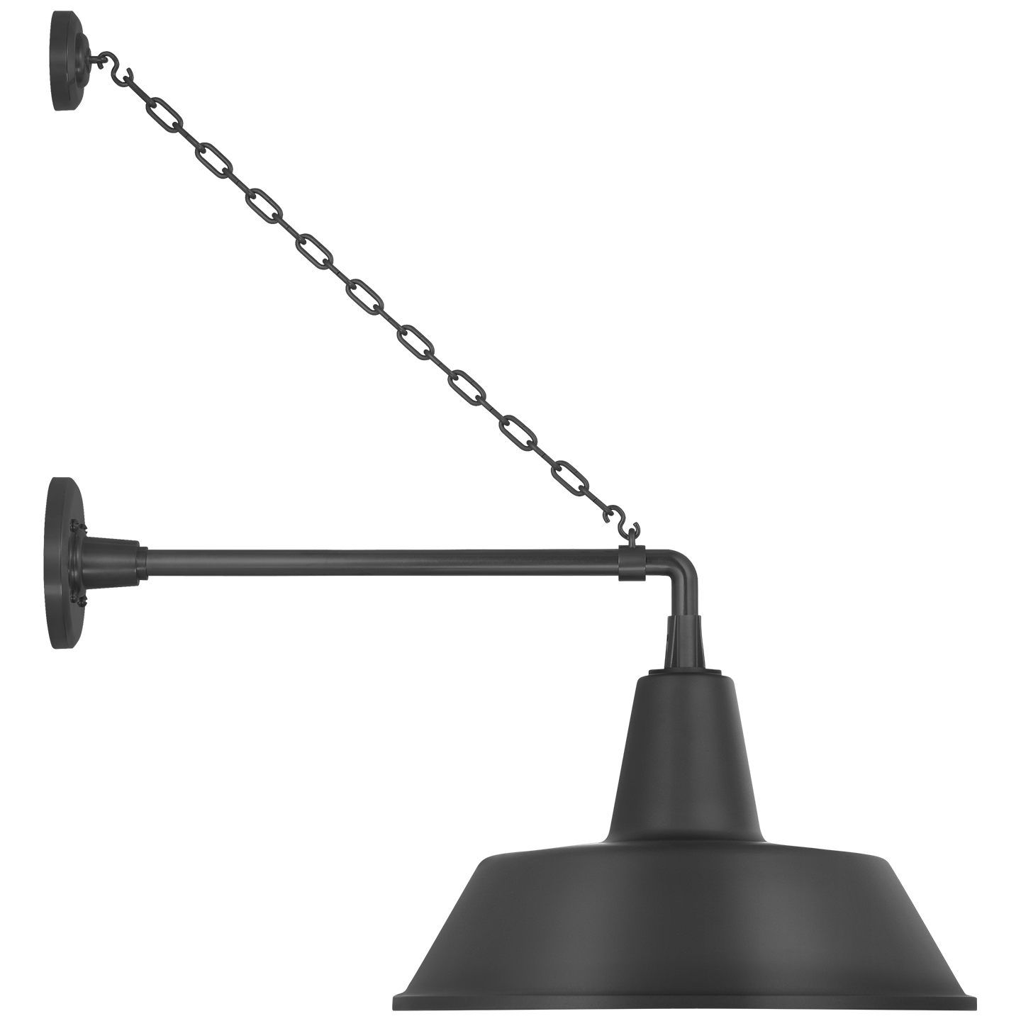 Academy 17.5" Anchored Mack Barn Light | Matte Black | 16 | 16" Matte Black Bowers Shade