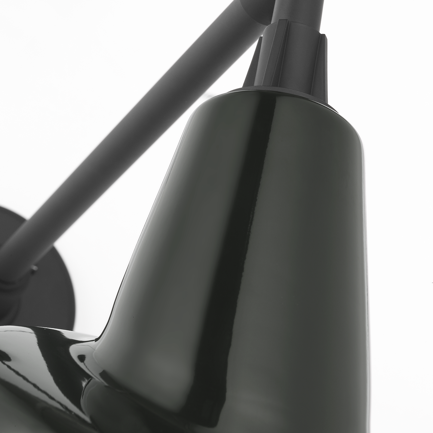 Academy 17.5" Anchored Mack Barn Light | Matte Black | 12.5 | 12.5" Green Tilted Bowers Shade