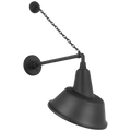 Academy 17.5" Anchored Mack Barn Light | Matte Black | 12.5 | 12.5" Matte Black Tilted Bowers Shade