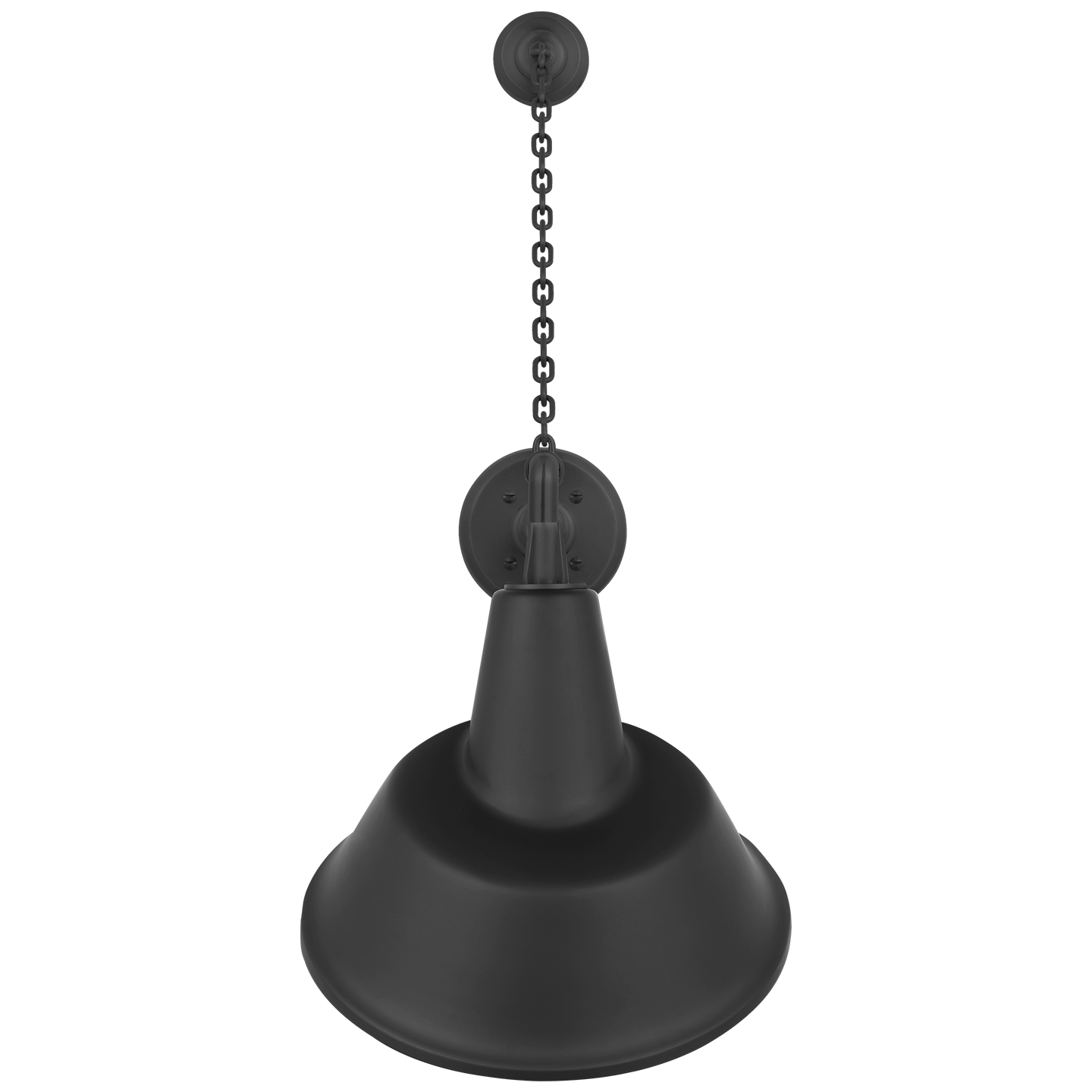 Academy 17.5" Anchored Mack Barn Light | Matte Black | 12.5 | 12.5" Matte Black Tilted Bowers Shade