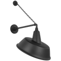 Academy 17.5" Anchored Mack Barn Light | Matte Black | 16 | 16" Matte Black Tilted Bowers Shade