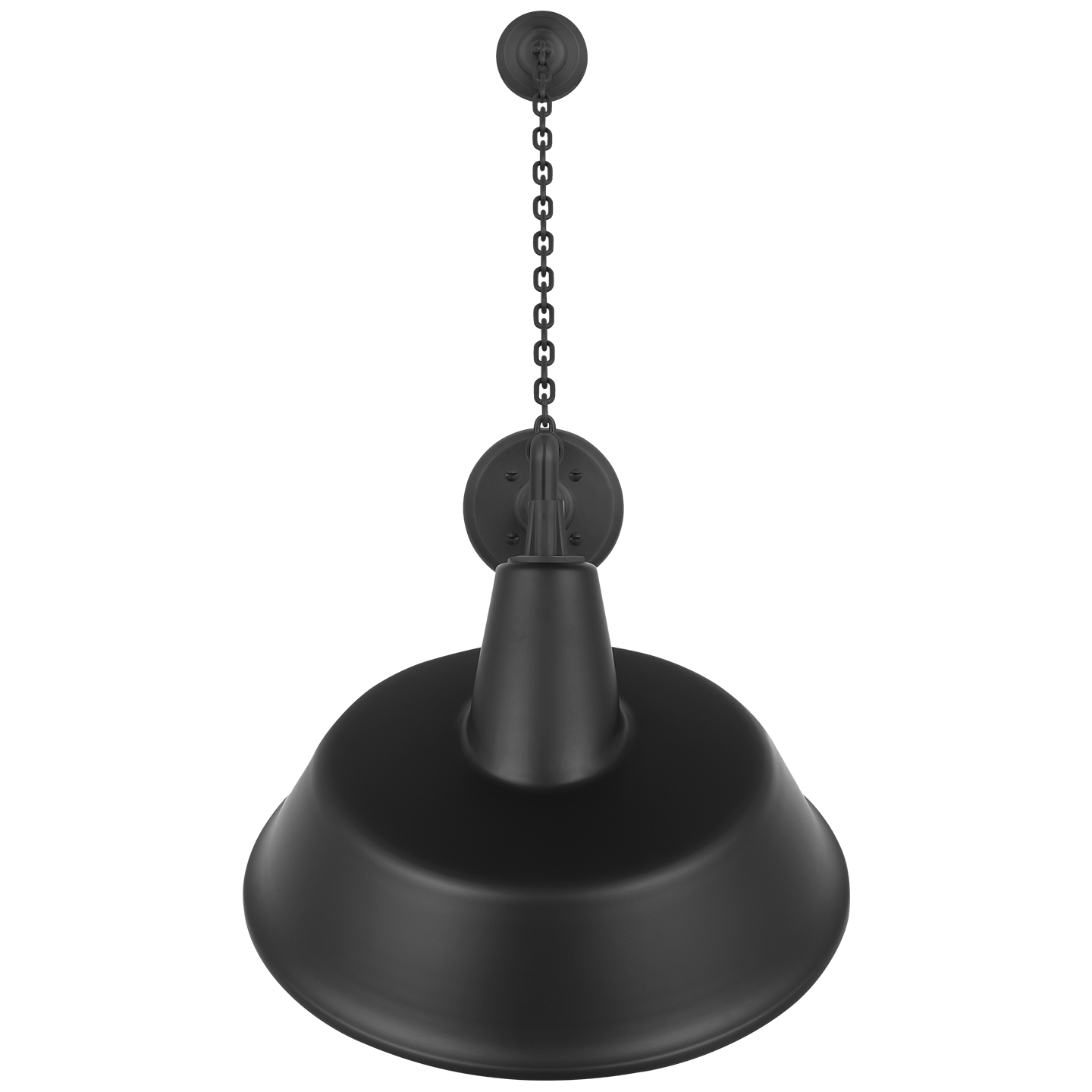 Academy 17.5" Anchored Mack Barn Light | Matte Black | 16 | 16" Matte Black Tilted Bowers Shade