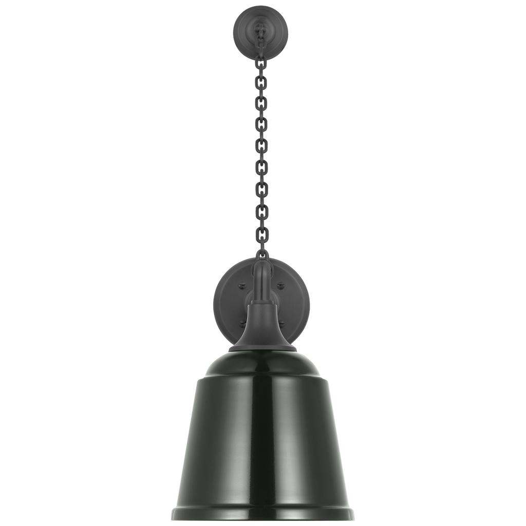 Academy 17.5" Anchored Mack Barn Light | Matte Black | 8 | 8" Green Rockhouse Shade
