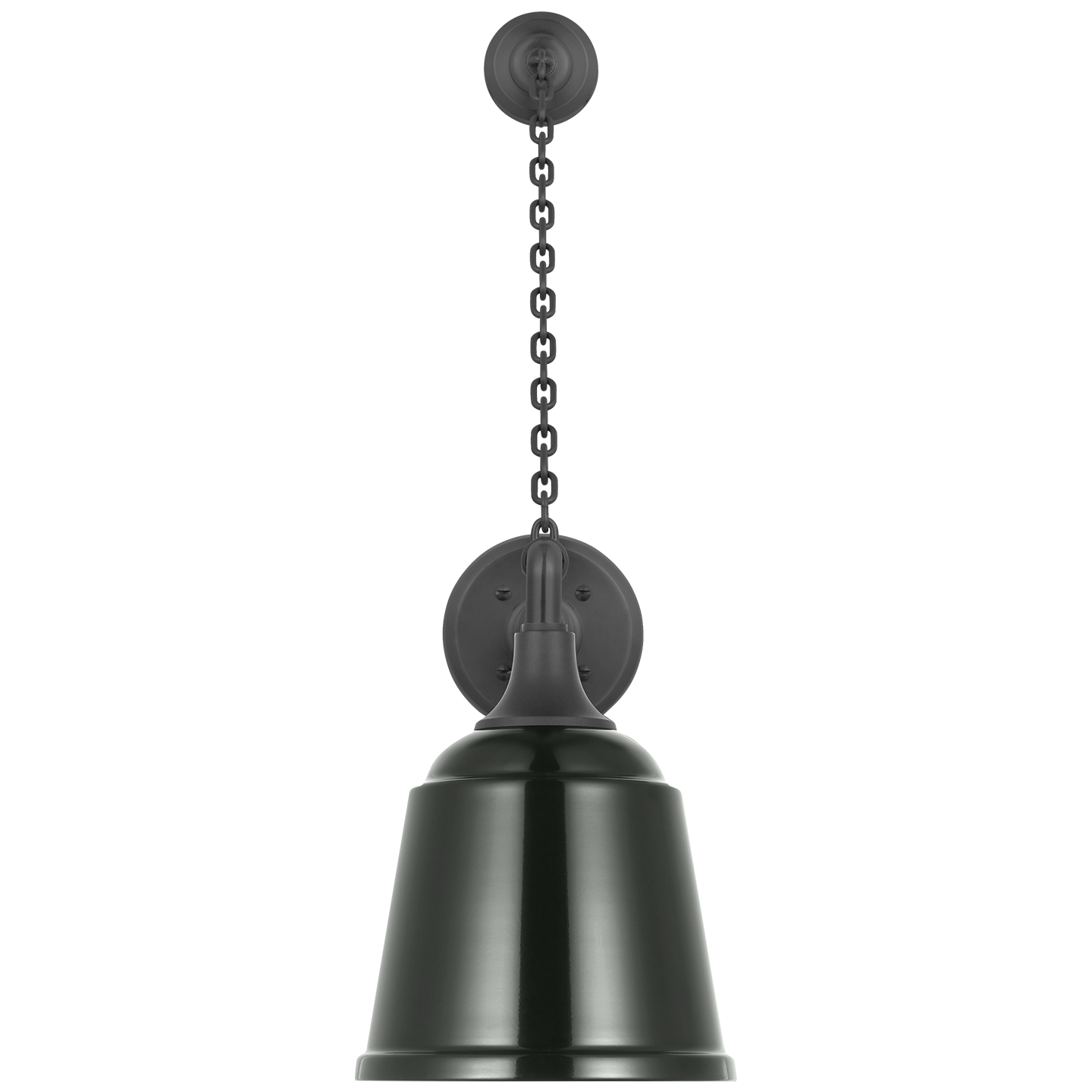 Academy 17.5" Anchored Mack Barn Light | Matte Black | 8 | 8" Green Rockhouse Shade
