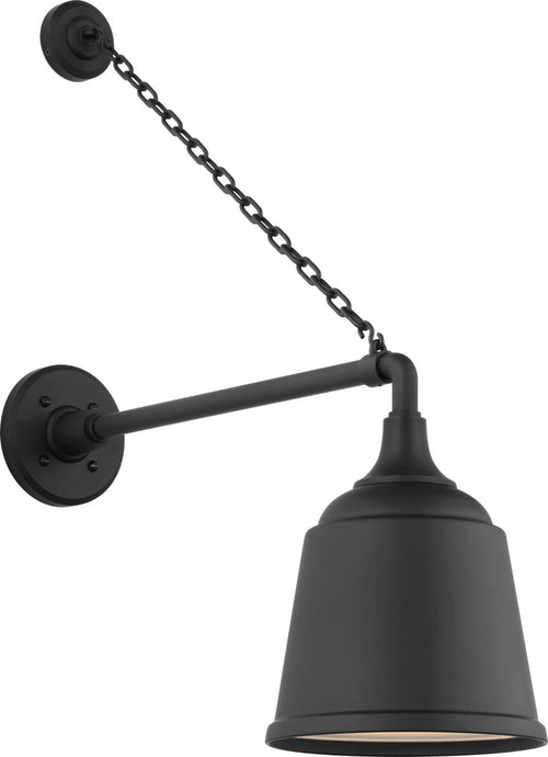 Academy 17.5" Anchored Mack Barn Light | Matte Black | 8 | 8" Matte Black Rockhouse Shade