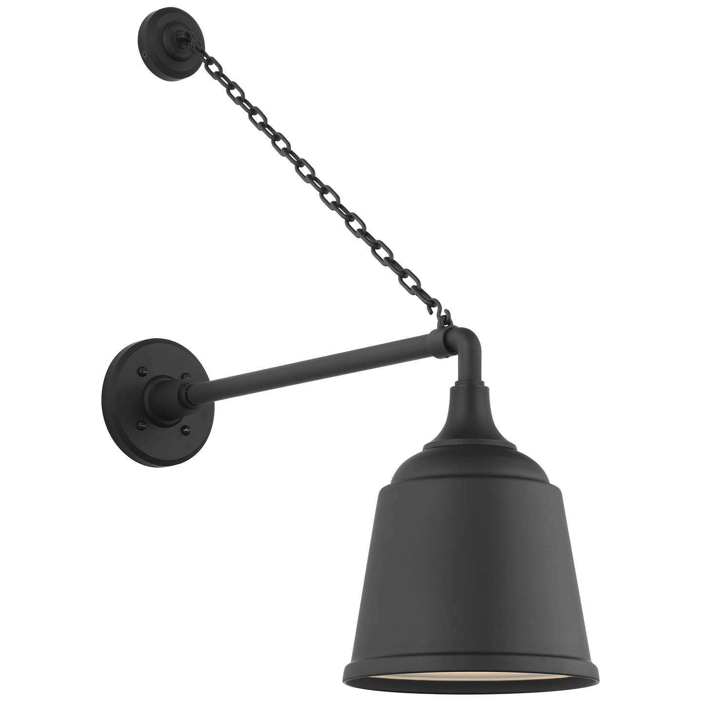 Academy 17.5" Anchored Mack Barn Light | Matte Black | 8 | 8" Matte Black Rockhouse Shade