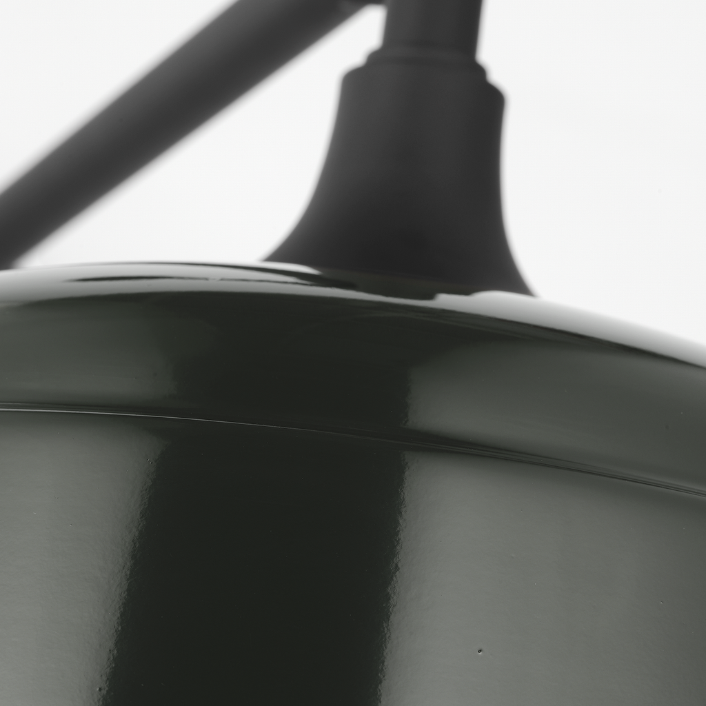 Academy 17.5" Anchored Mack Barn Light | Matte Black | 12.5 | 12.5" Green Rockhouse Shade