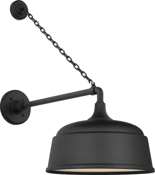 Academy 17.5" Anchored Mack Barn Light | Matte Black | 12.5 | 12.5" Matte Black Rockhouse Shade
