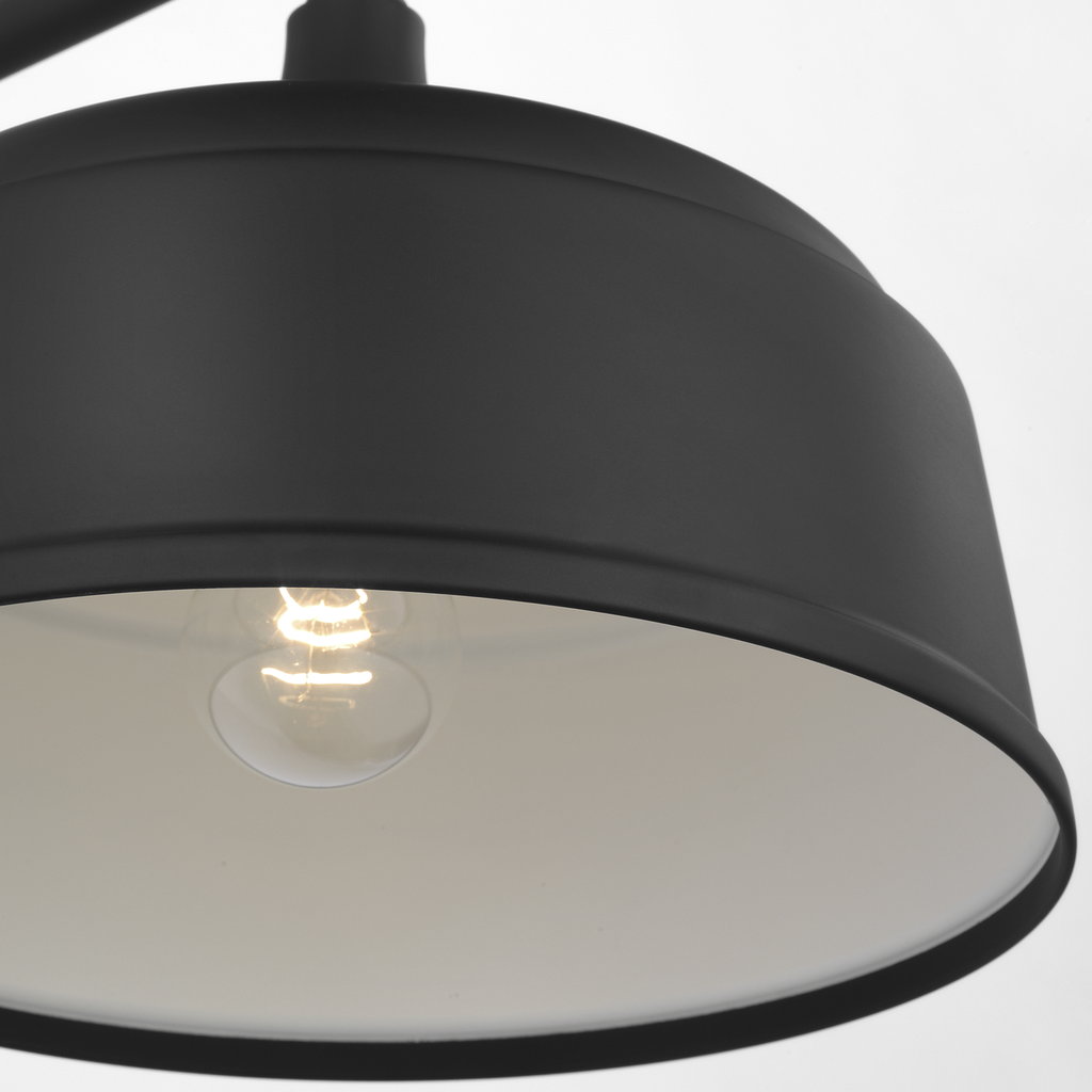 Academy 17.5" Anchored Mack Barn Light | Matte Black | 12.5 | 12.5" Matte Black Rockhouse Shade