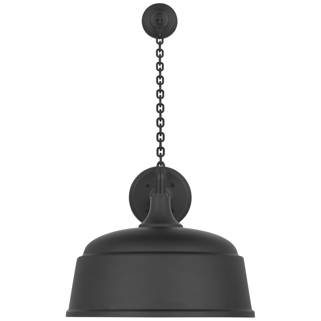 Academy 17.5" Anchored Mack Barn Light | Matte Black | 12.5 | 12.5" Matte Black Rockhouse Shade