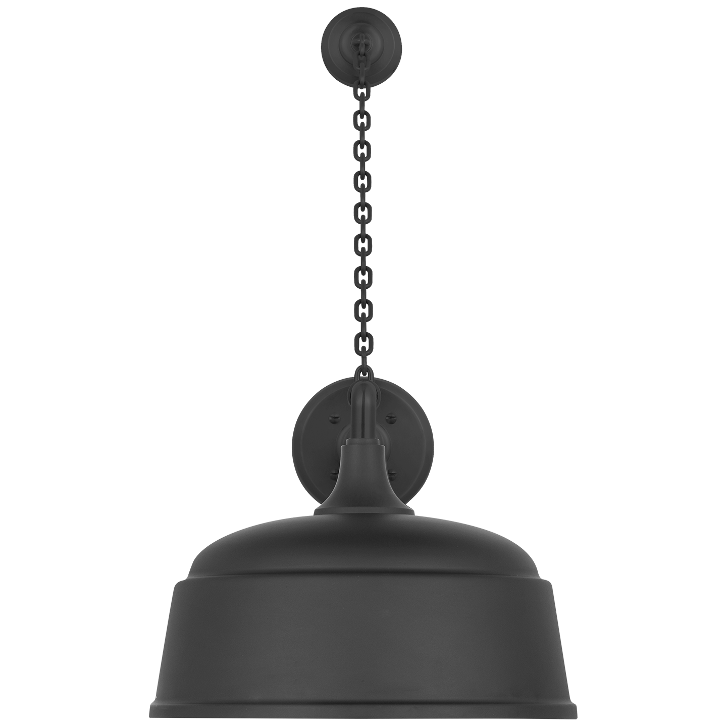 Academy 17.5" Anchored Mack Barn Light | Matte Black | 12.5 | 12.5" Matte Black Rockhouse Shade
