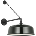 Academy 17.5" Anchored Mack Barn Light | Matte Black | 16 | 16" Green Rockhouse Shade
