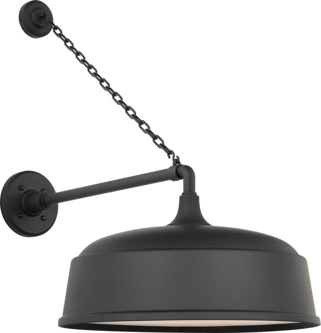 Academy 17.5" Anchored Mack Barn Light | Matte Black | 16 | 16" Matte Black Rockhouse Shade