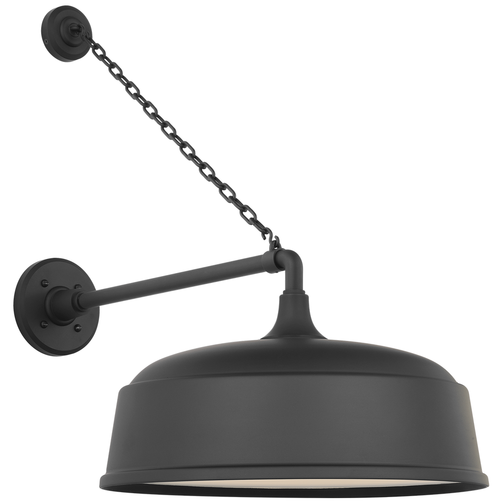 Academy 17.5" Anchored Mack Barn Light | Matte Black | 16 | 16" Matte Black Rockhouse Shade