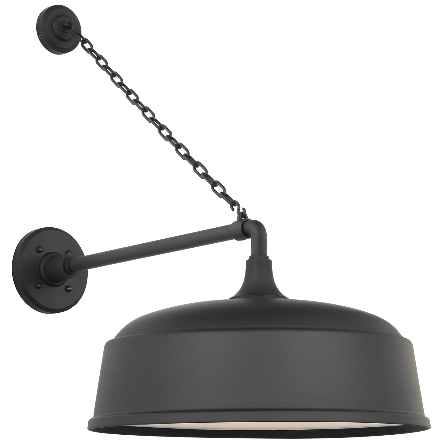 Academy 17.5" Anchored Mack Barn Light | Matte Black | 16 | 16" Matte Black Rockhouse Shade