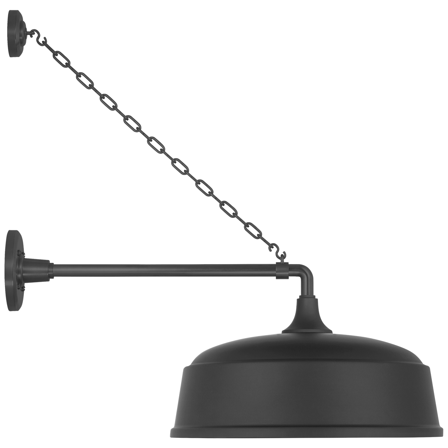 Academy 17.5" Anchored Mack Barn Light | Matte Black | 16 | 16" Matte Black Rockhouse Shade