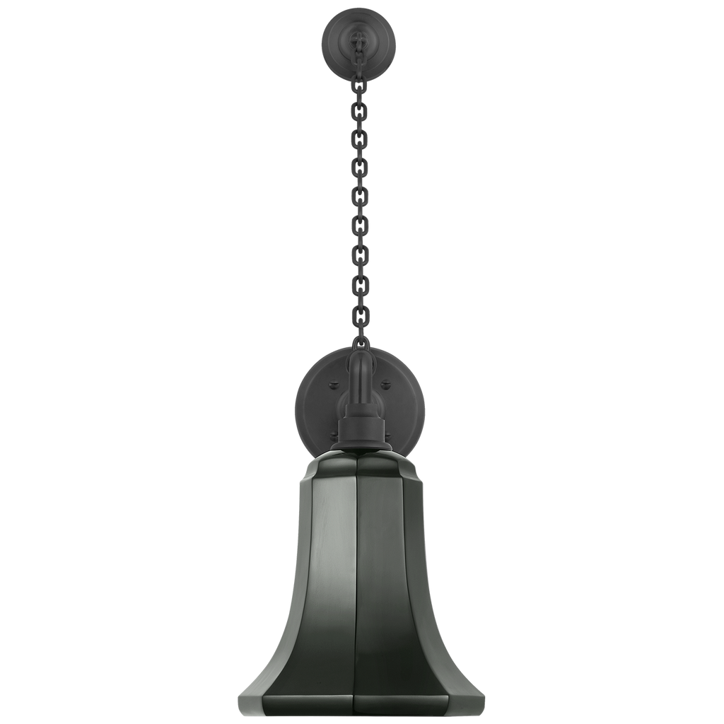 Academy 17.5" Anchored Mack Barn Light | Matte Black | 7.5 | 7.5" Green Savannah Shade