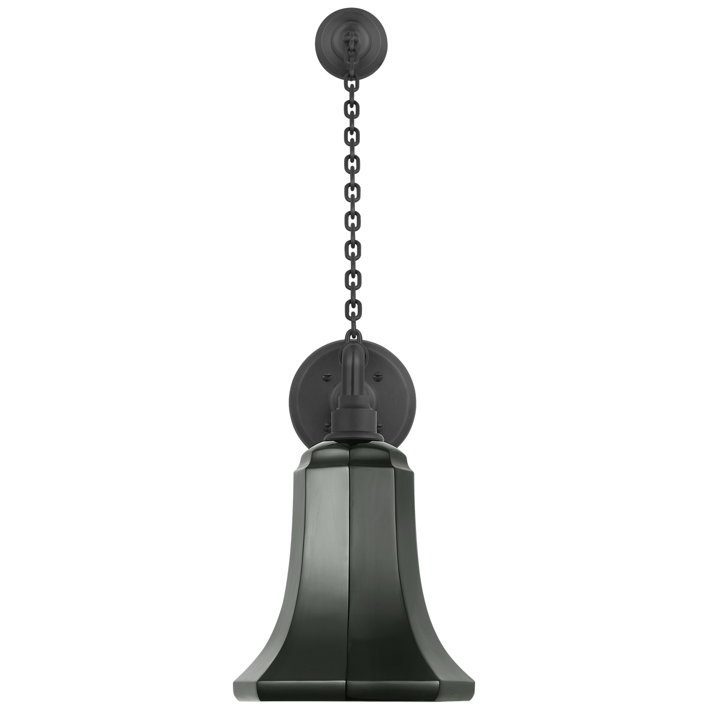 Academy 17.5" Anchored Mack Barn Light | Matte Black | 7.5 | 7.5" Green Savannah Shade