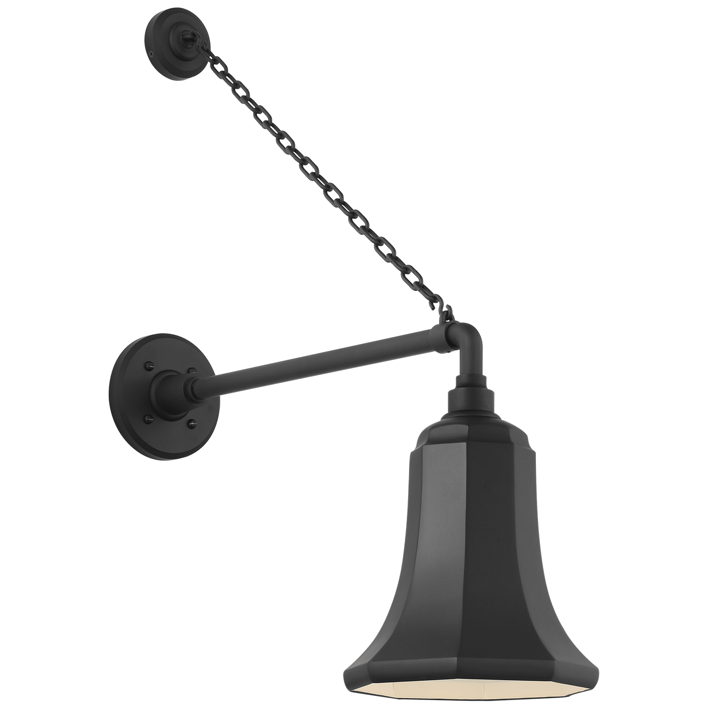 Academy 17.5" Anchored Mack Barn Light | Matte Black | 7.5 | 7.5" Matte Black Savannah Shade