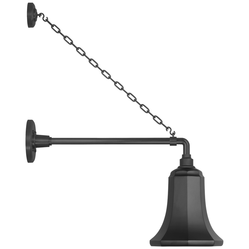 Academy 17.5" Anchored Mack Barn Light | Matte Black | 7.5 | 7.5" Matte Black Savannah Shade