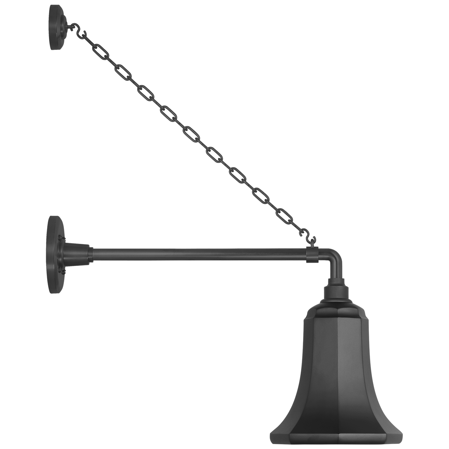 Academy 17.5" Anchored Mack Barn Light | Matte Black | 7.5 | 7.5" Matte Black Savannah Shade