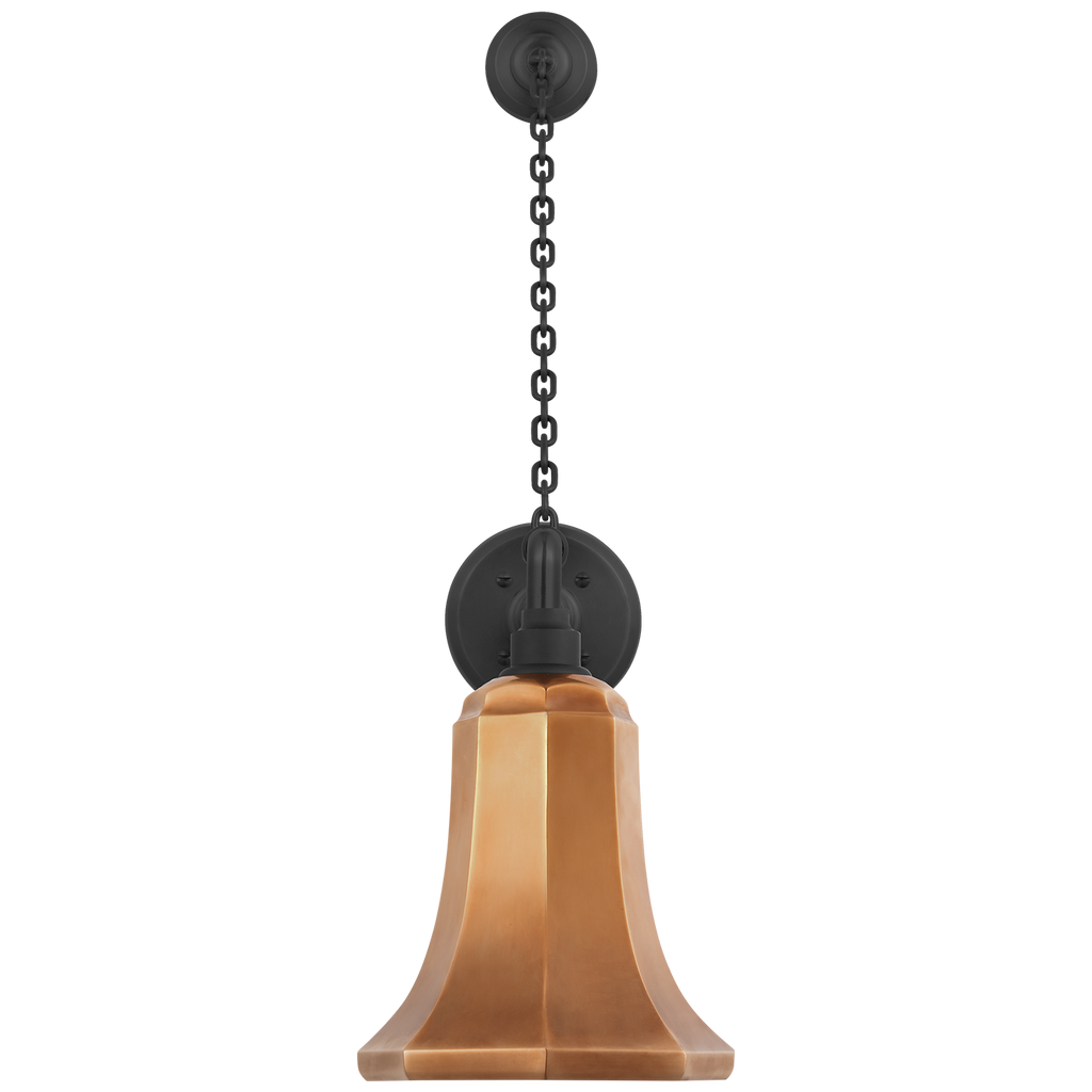 Academy 17.5" Anchored Mack Barn Light | Matte Black | 7.5 | 7.5" Soft Copper Savannah Shade