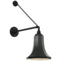 Academy 17.5" Anchored Mack Barn Light | Matte Black | 9.25 | 9.25" Green Savannah Shade