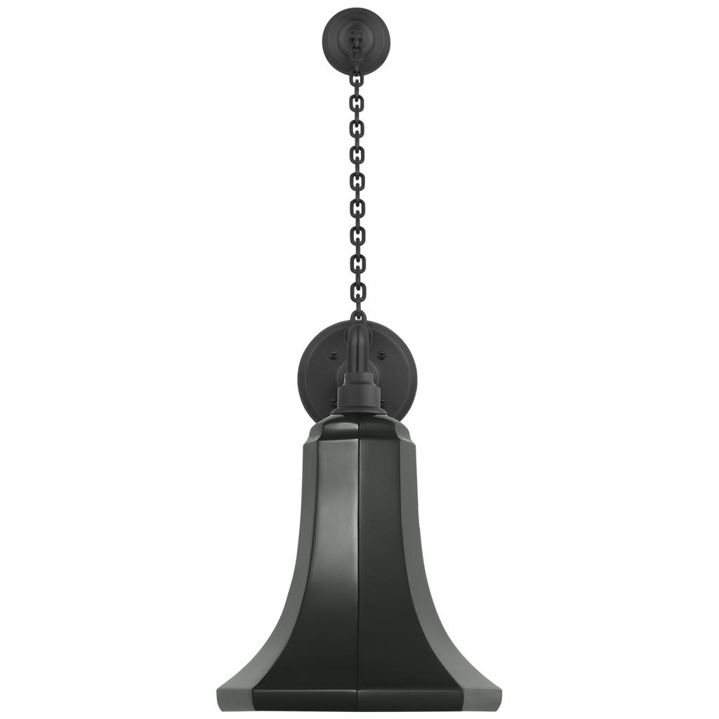 Academy 17.5" Anchored Mack Barn Light | Matte Black | 9.25 | 9.25" Green Savannah Shade