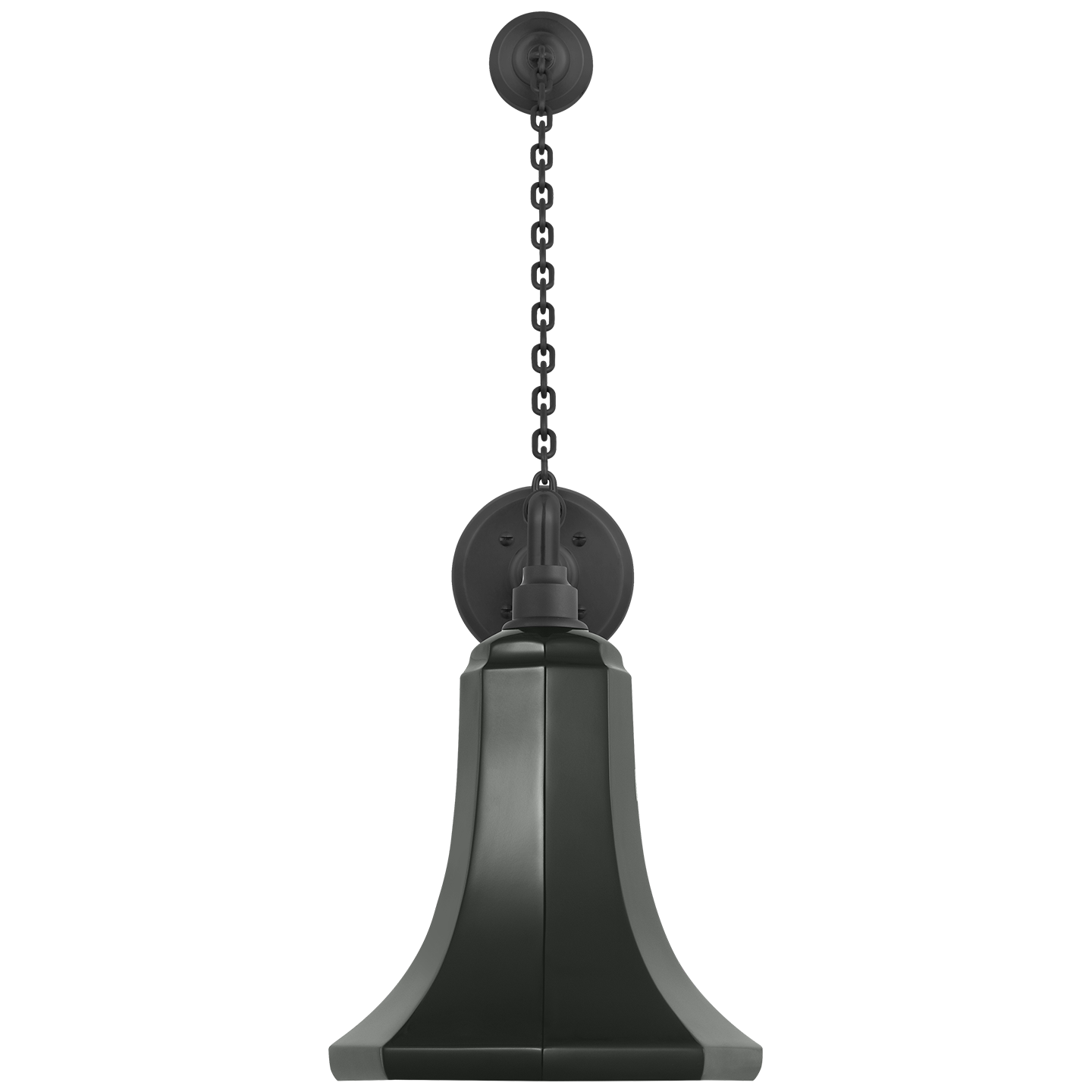 Academy 17.5" Anchored Mack Barn Light | Matte Black | 9.25 | 9.25" Green Savannah Shade