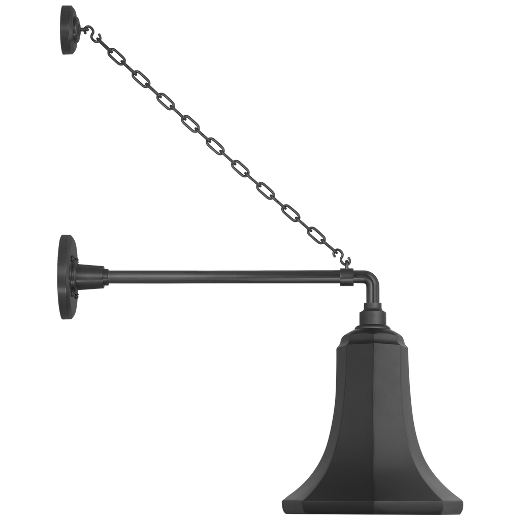 Academy 17.5" Anchored Mack Barn Light | Matte Black | 9.25 | 9.25" Matte Black Savannah Shade