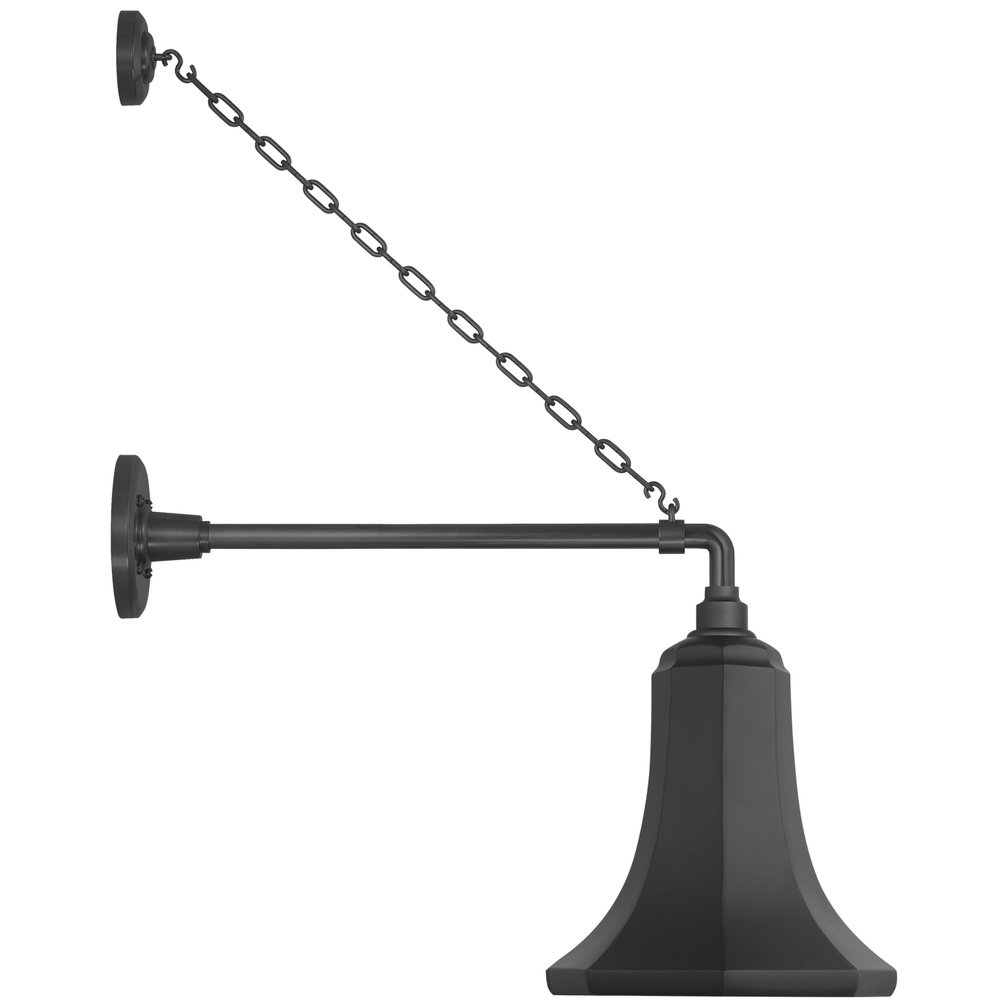 Academy 17.5" Anchored Mack Barn Light | Matte Black | 9.25 | 9.25" Matte Black Savannah Shade