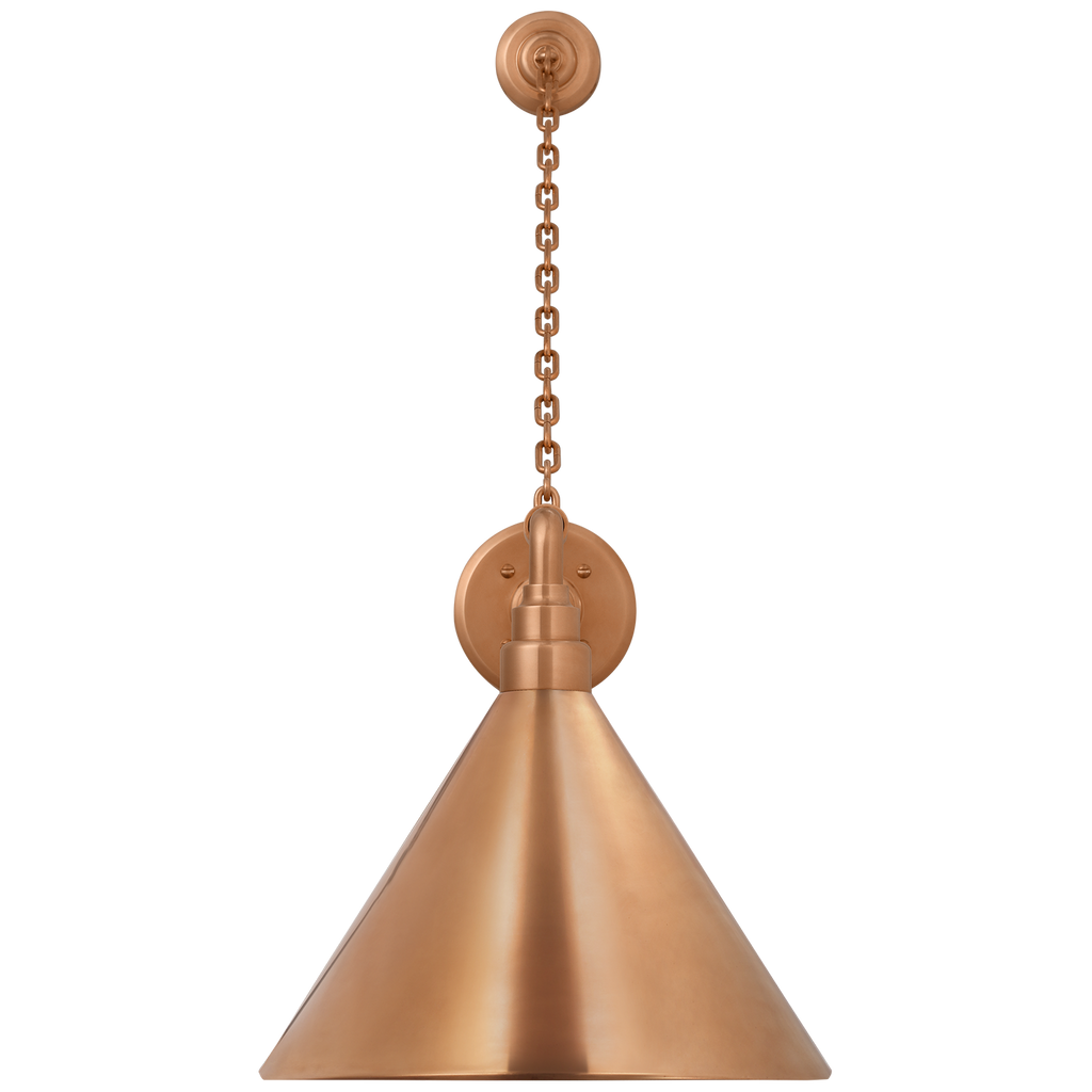 Academy 17.5" Anchored Mack Barn Light | Soft Copper | 12.5 | 12.5" Soft Copper Conical Savannah Shade