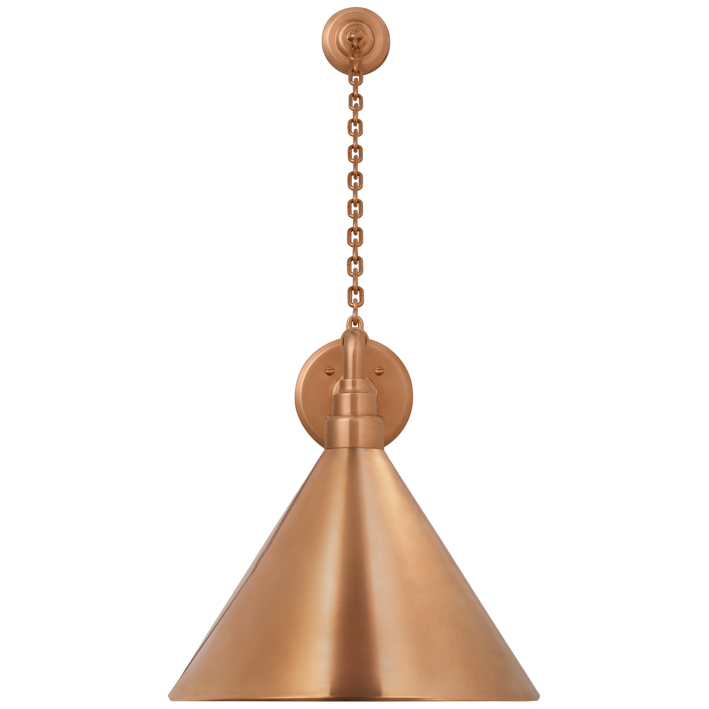 Academy 17.5" Anchored Mack Barn Light | Soft Copper | 12.5 | 12.5" Soft Copper Conical Savannah Shade