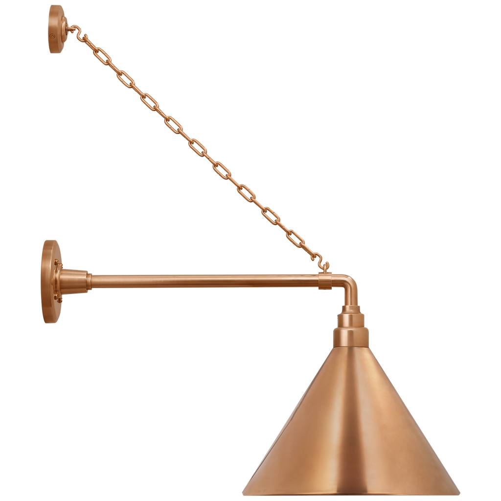 Academy 17.5" Anchored Mack Barn Light | Soft Copper | 12.5 | 12.5" Soft Copper Conical Savannah Shade