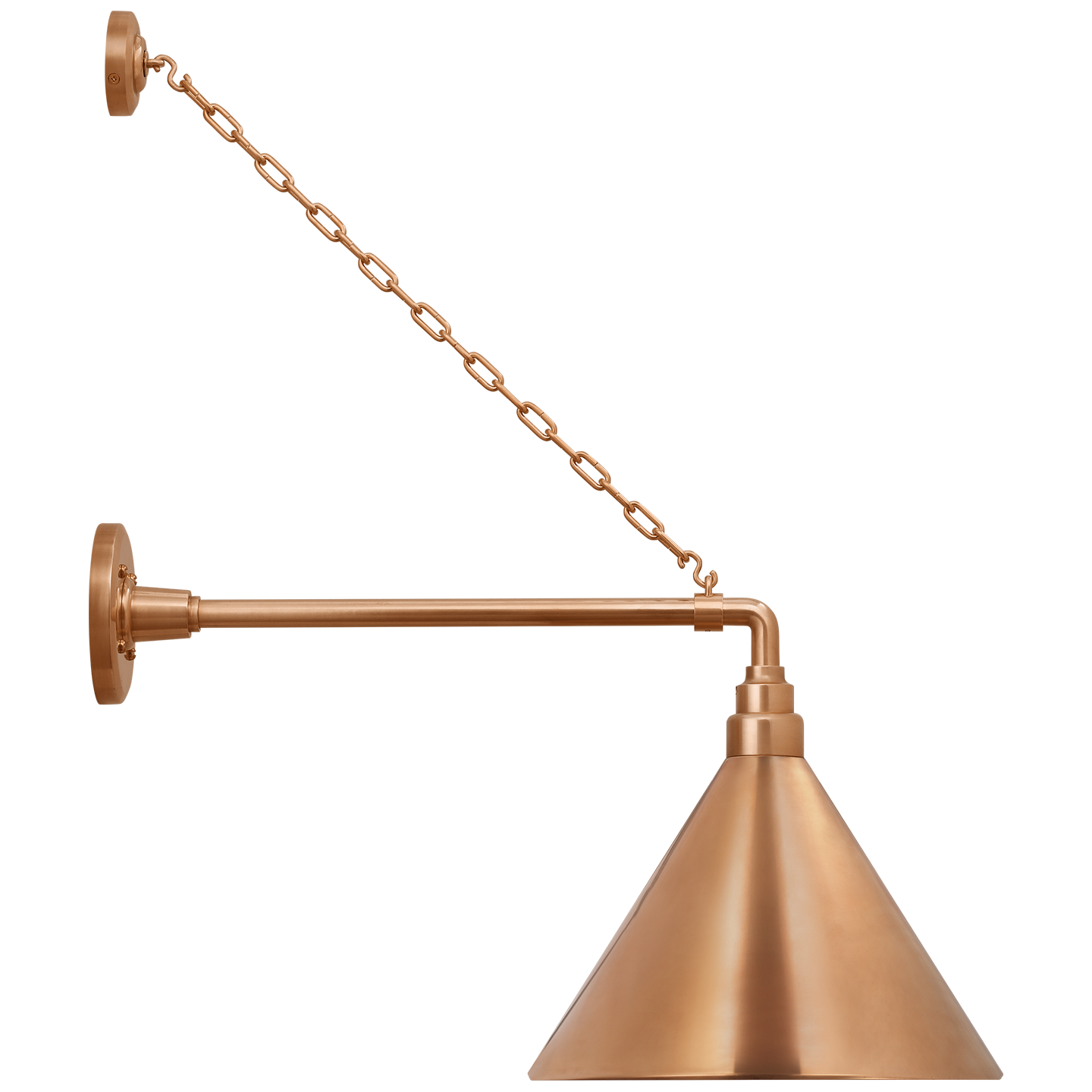 Academy 17.5" Anchored Mack Barn Light | Soft Copper | 12.5 | 12.5" Soft Copper Conical Savannah Shade